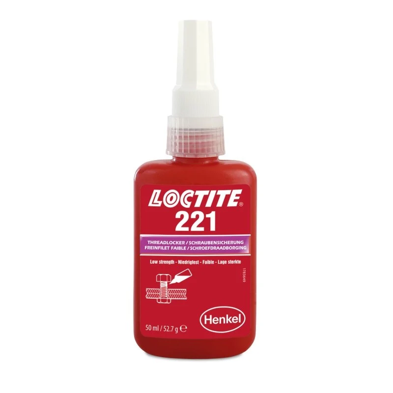 Loctite 221 - 50 ml, Fijador de roscas de baja resistencia Resistente la Torsión