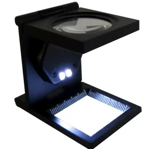 Medidor de Longitud (CHP-25-LED*) Cuentahilos Metálico 25mm 8X c/ Luz LED
