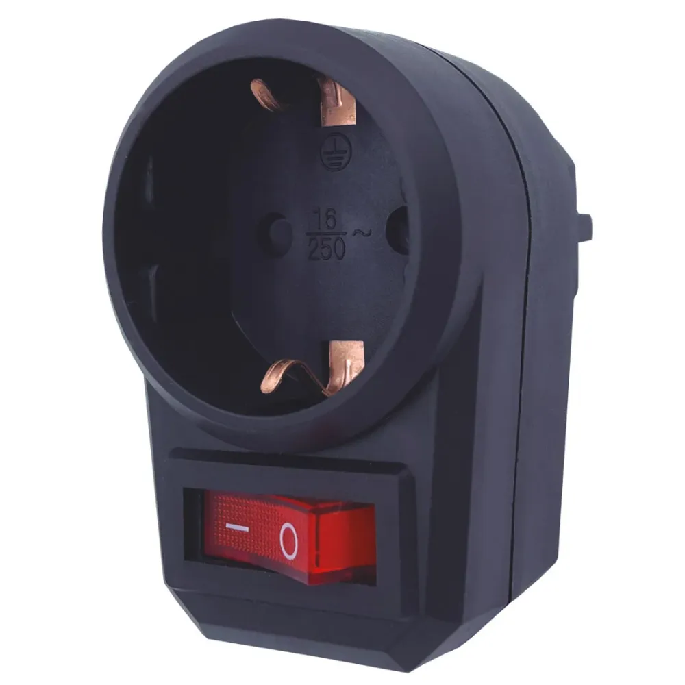 103000026 ADAPTADOR SIN RODEOS CON INTERRUPTOR NEGRO GSC