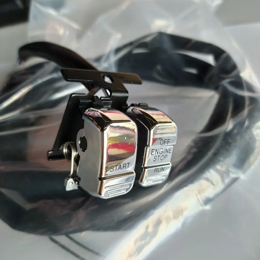 Botones Arranque Manillar Cromados Para Harley-Davidson 1996-2013 con Certificado CE