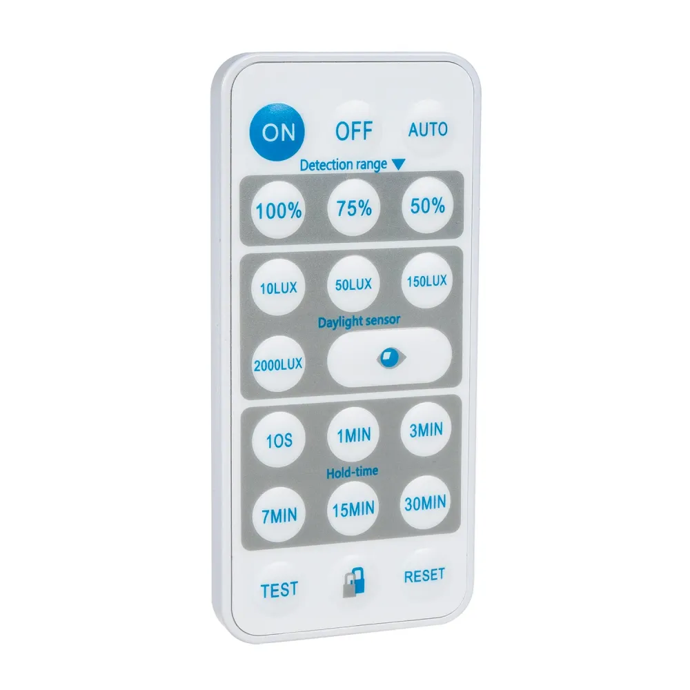Industrial Certificado Maclean Energy MCE241 Sensor de movimiento por infrarrojos con control remoto IP65, máximo 800 W (i...
