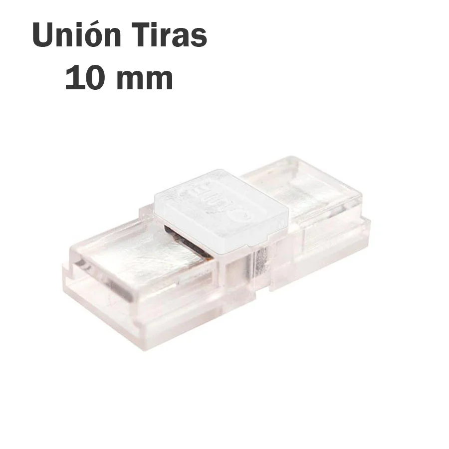 Adaptador Roscado Conector Unión Entre Tiras LED Transparente 10mm