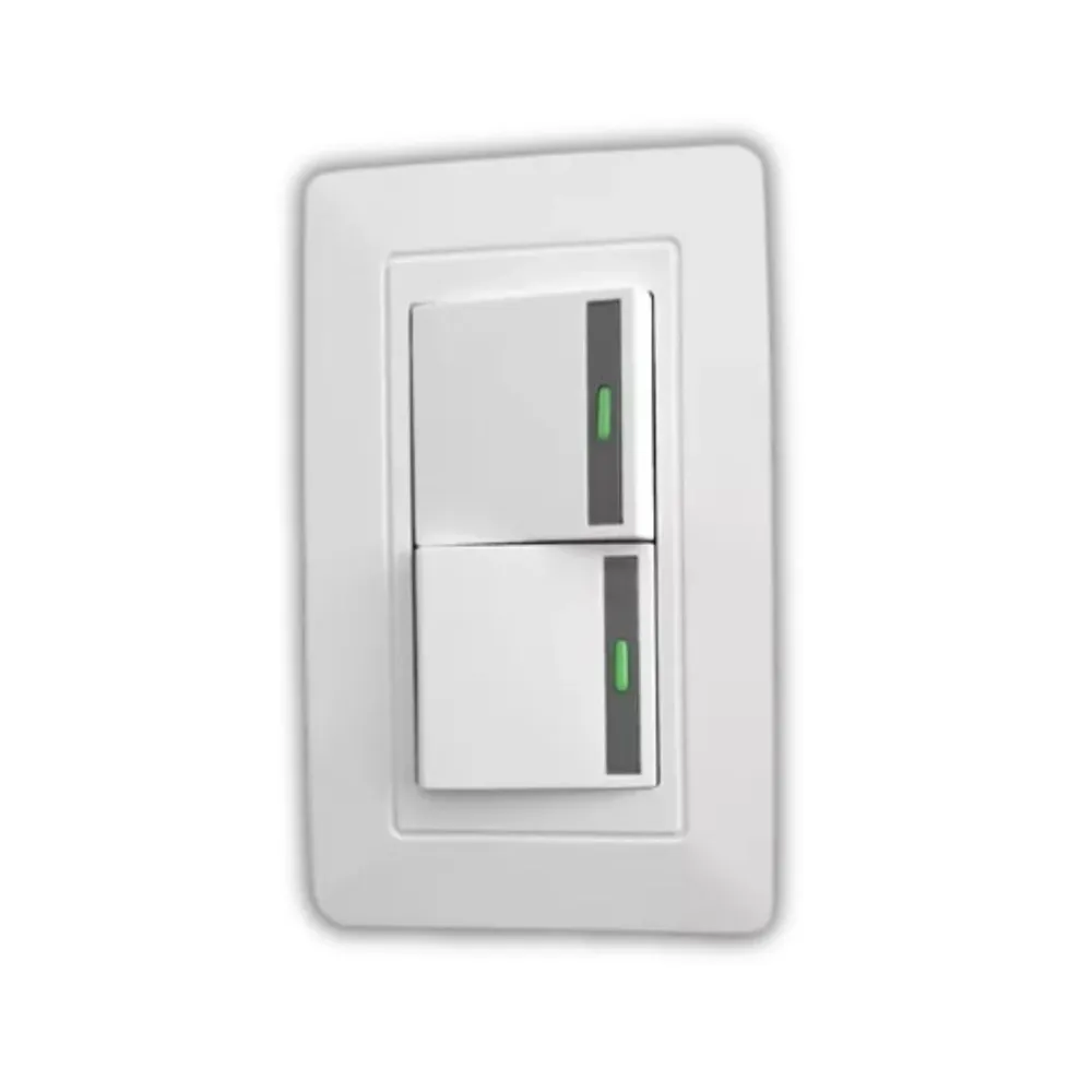 Adaptador Roscado SOFY INTERRUPTOR DOBLE CONMUTABLE BLANCO