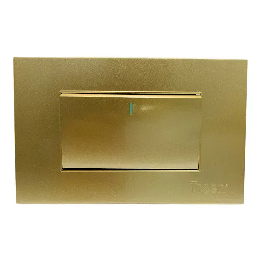 Brida de Sujeción Interruptor Claro 110V 10AMP - Acabado Dorado / Golden