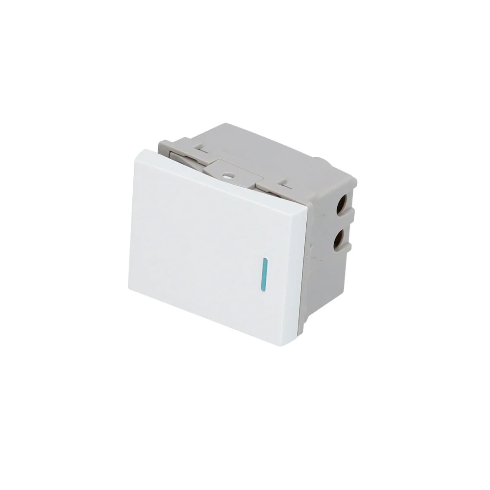 Interruptor 1/2, línea De alta gama, color blanco Surtek | Acero Inoxidable | Resistente la Corrosión