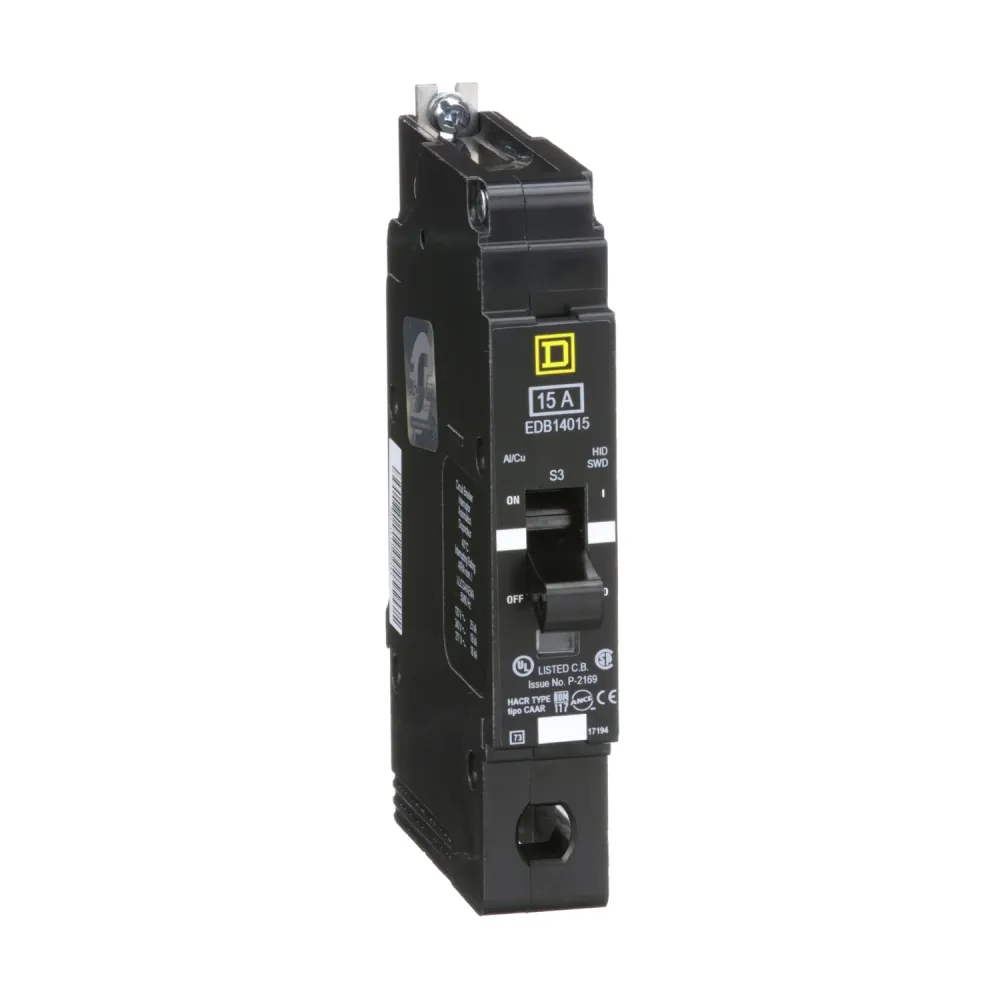 Interruptor termomagnetico EDB 1P 15A para tablero NF - Schneider con Anillo de Retención
