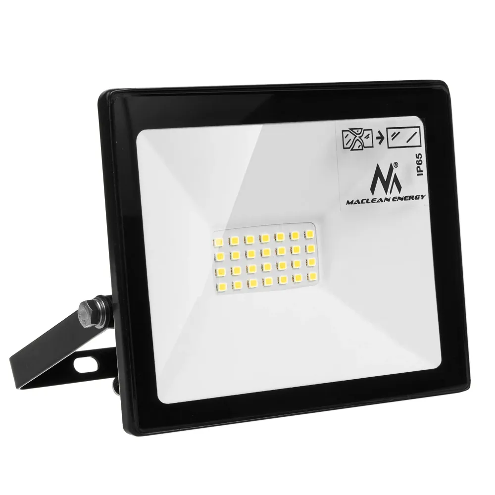 Naświetlacz LED estrecho 20W, 1600lm Blanco Neutro (4000K) Maclean Energy MCE520 NW, IP65, PREMIUM