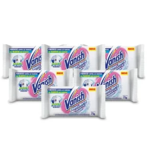 Vanish Jabon barra ropa blanca 6 x 75 gr