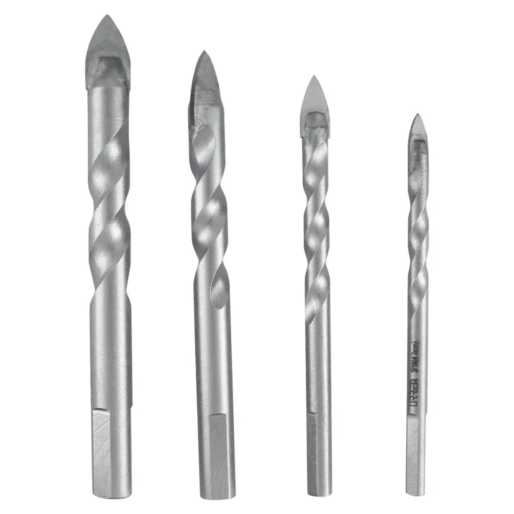 Juego de brocas para vidrios y azulejos, 4 piezas Urrea con Punta de Carburo