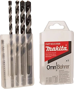 Juego De Multibrocas, 3/16", 1/4", 5/16", 3/8", 1/2", 5 Piezas, Makita D-37029 (DIN 338)