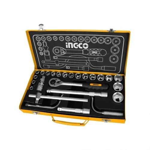 JUEGO DE CUBOS MECÁNICO 10MM 32MM 1/2" 24 PIEZAS INGCO HKTS0243 Ergonómico