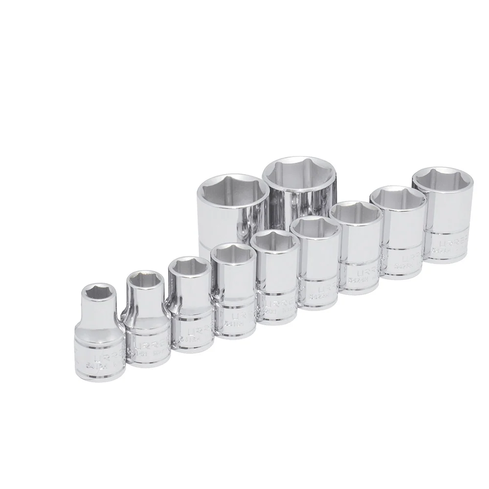 Juego de dados cuadro de 1/2", 6 puntas, en pulgadas, 11 piezas Urrea para Cirugí