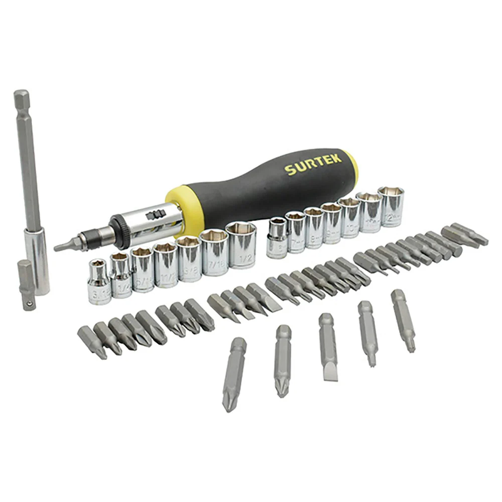 Juego de puntas y accesorios hexágono de 1/4", 52 piezas en blíster Surtek para Odontologí General