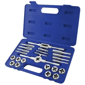 Toolcraft tc2870 juegos de dados y machuelos 24pzs de Acero Inoxidable
