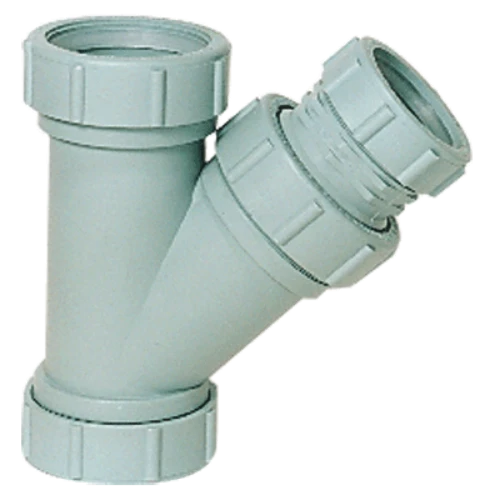 4" X 1-1/2" Mechanical Joint Polypropylene Flame Retardant Chemical Waste Reducing 45° Wye W3741
