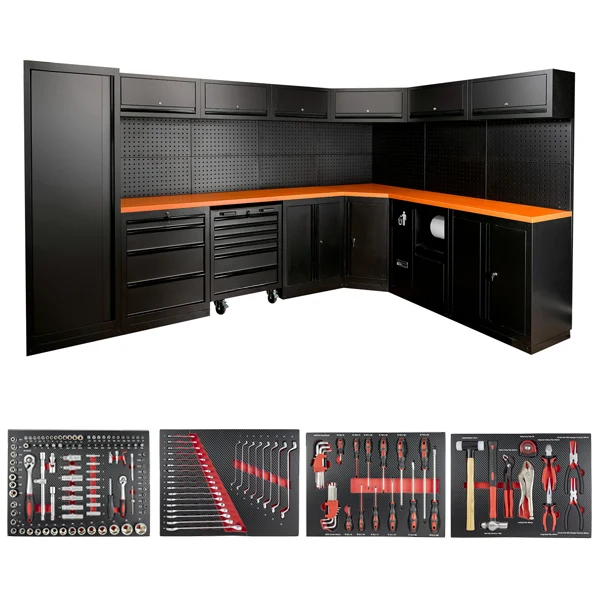 CONJUNTO MODULAR / MUEBLE TALLER [ESQUINA] NEGRO