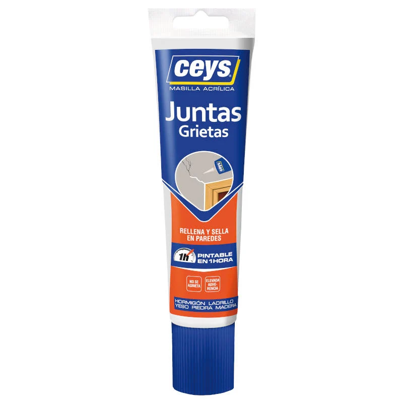Masilla acrílica juntas y grietas 125ml Ceys