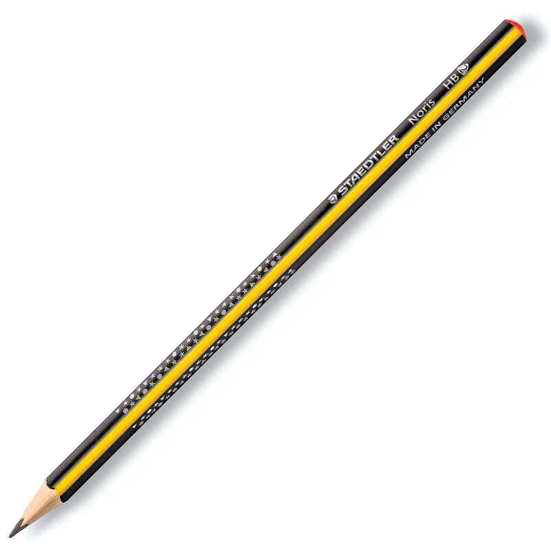 Staedtler Noris 183 Lapiz de Grafito Triangular - Mina HB Ultrarresistente de 2mm - Madera de Bosque