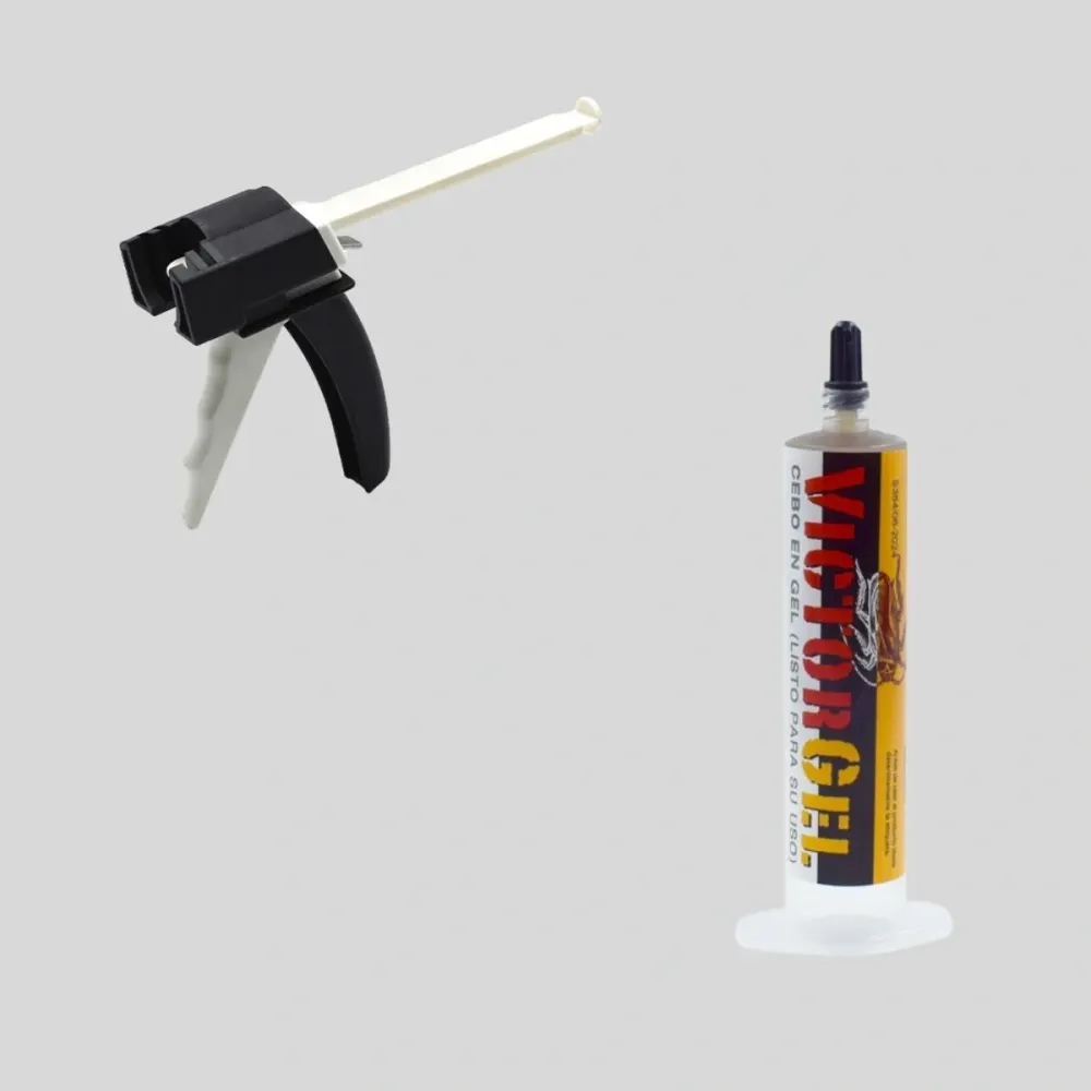 Kit profesional jeringa extra duro anti-cucarachas 40 g + pistola | 1º uso Infestación elevada