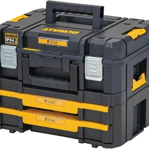 Kit maleta multiusos + doble cajonera IP54 Dewalt DWST83395-1 | Cumple Normativas CE