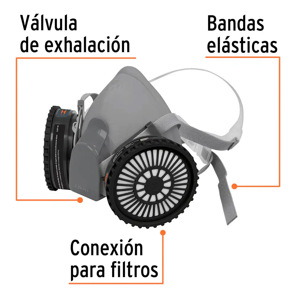 Kit respirador profesional con cartuchos pintura y pesticida para Cirugí General