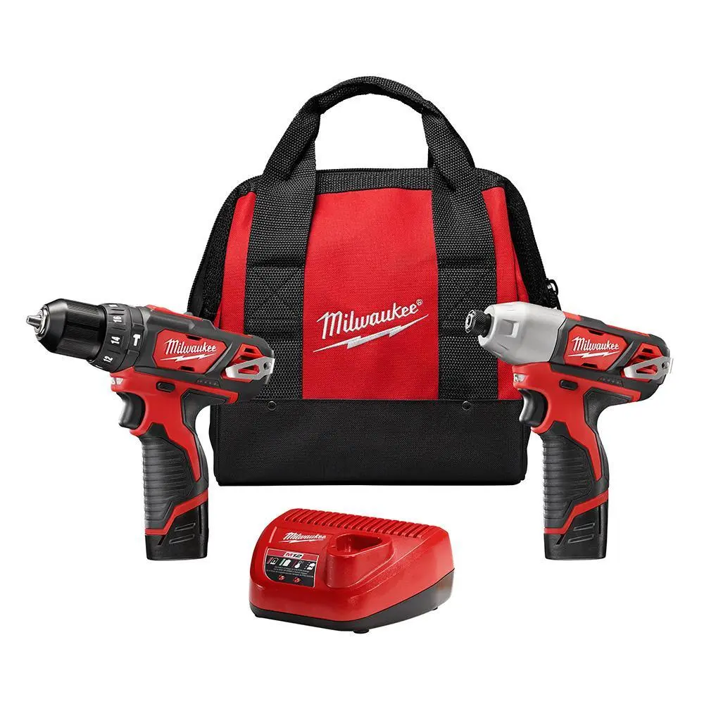 Kit taladro percutor y destornillador inalámbricos m12 litio-ion con 12 Piezas Incluidas
