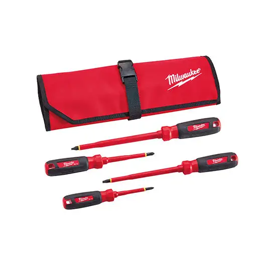 Quirúrgico de Grado Médico Kit de destornilladores aislados 1000v 4 pzas con estuche milwaukee