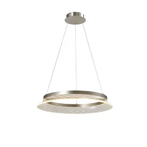 colgante metal color cromo serie sendra 60cm