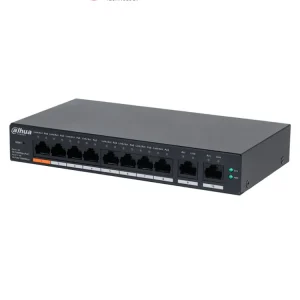 DAHUA DH-CS4010-8ET-60 Switch Poe de 8 Puertos / Poe Inteligente/ 60Watts Totales/ 2 Puertos uplink/ Switching 4.8Gbps/ Pr...
