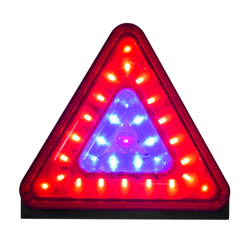 Faro posterior Triangulo 31 Luz LED Destellante Rojo – Azul 24V HB