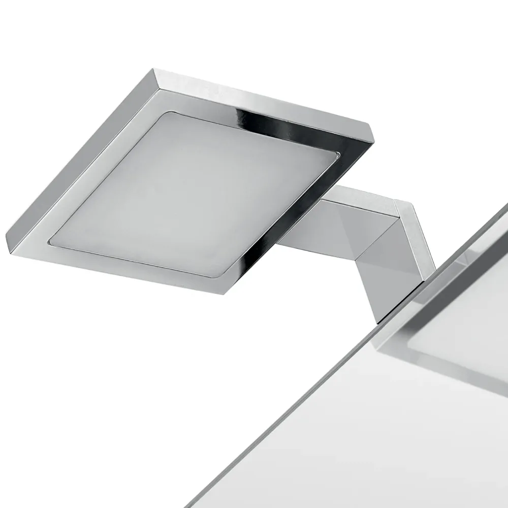 Lampada Led con telaio di fissaggio modello Ibiza di Gedy - Cromato