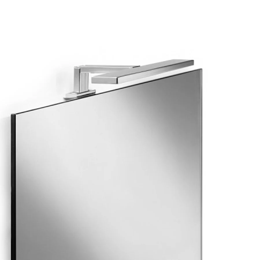 Lampada specchio Led squadrata alluminio cromato Lineabeta Ciari Distanza dallo specchio cm 11