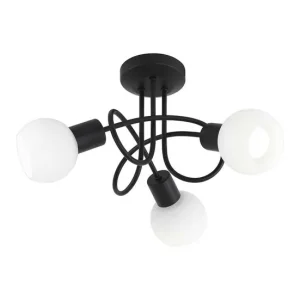 lampara plafon metálico color negro serie opal 30cm