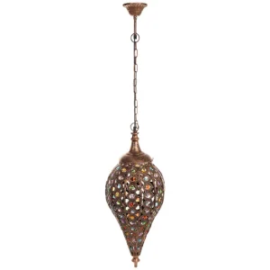 Lámpara de acero cristal acrilico de colores D30x68