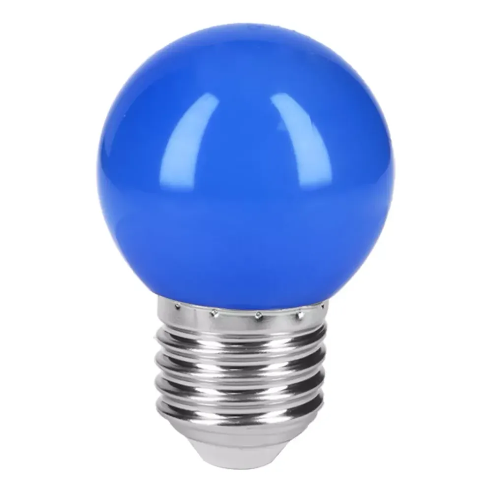 Lámpara led tipo bulbo g45 1 w color azul, caja, volteck LED-1AZ