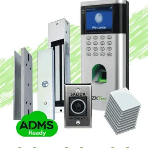 Grado Industrial ZKTECO LF10KIT - Control de Acceso para una Puerta / 1500 Usuarios / Incluye Electro-Imán / Botón de Sali...