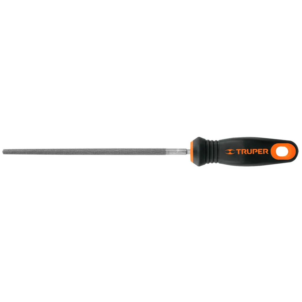 Lima Redonda Bastarda 8" Con Mango Doble Inyección, Truper 15316