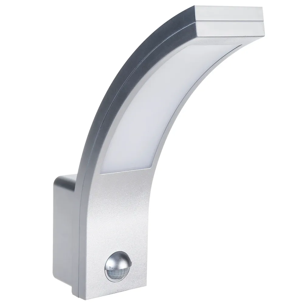 Lámpara LED con sensor de movimiento infrarrojo MCE244 S 750lm 10W IP54 Maclean Energy plata