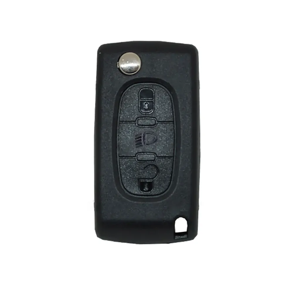 Carcasa De Mando Plegable 3 Botones Peugeot Citroen Psa - Perfil Hu83 Luz