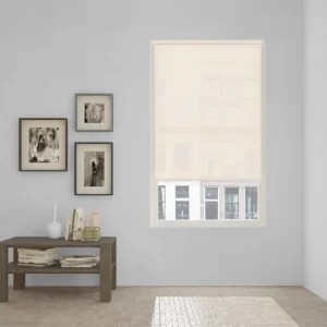 Estor Enrollable Fácil Fix Screen Apertura 10% Blanco Lino 45 X 190cm