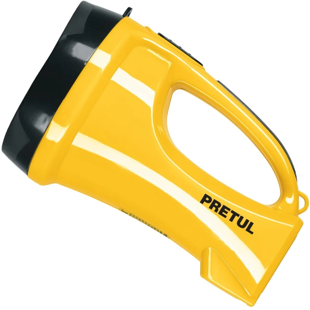 Kit de 3 linternas recargables de plástico, 200lm, 5 leds de alta luminosidad y alcance, color amarillo truper