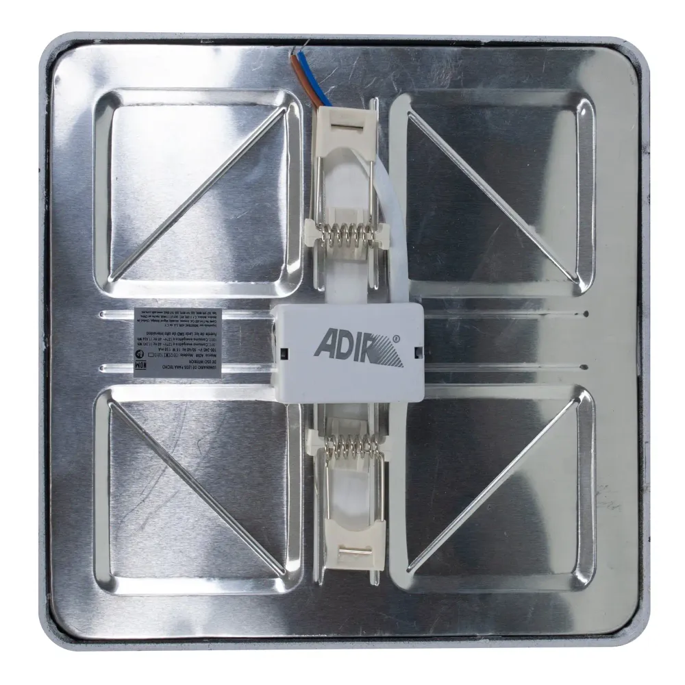 Sensor de Movimiento Empotrado adir led 18w cuadrado ajustable luz frí negro