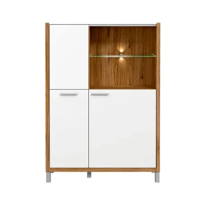 Aparador 2 puertas FREETOWN Roble/blanco mate M6 x 1.0 | Rosca Métrica