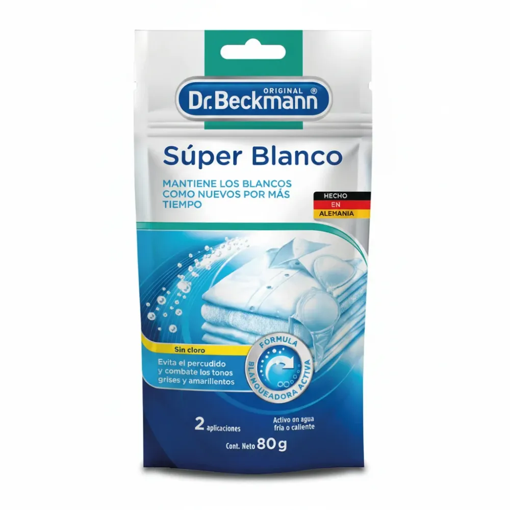 Dr. Beckmann Super Blanco Intenso 80 gr. (Para 2 lavados) : Serie para Latón