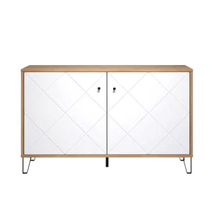 Buffet 2 puertas decoración roble artesanal L123 cm - Touch