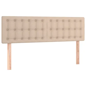 Cabeceros 2 unidades cuero sintético gris 72x5x78/88 cm Bajo con 3 Machos por Juego