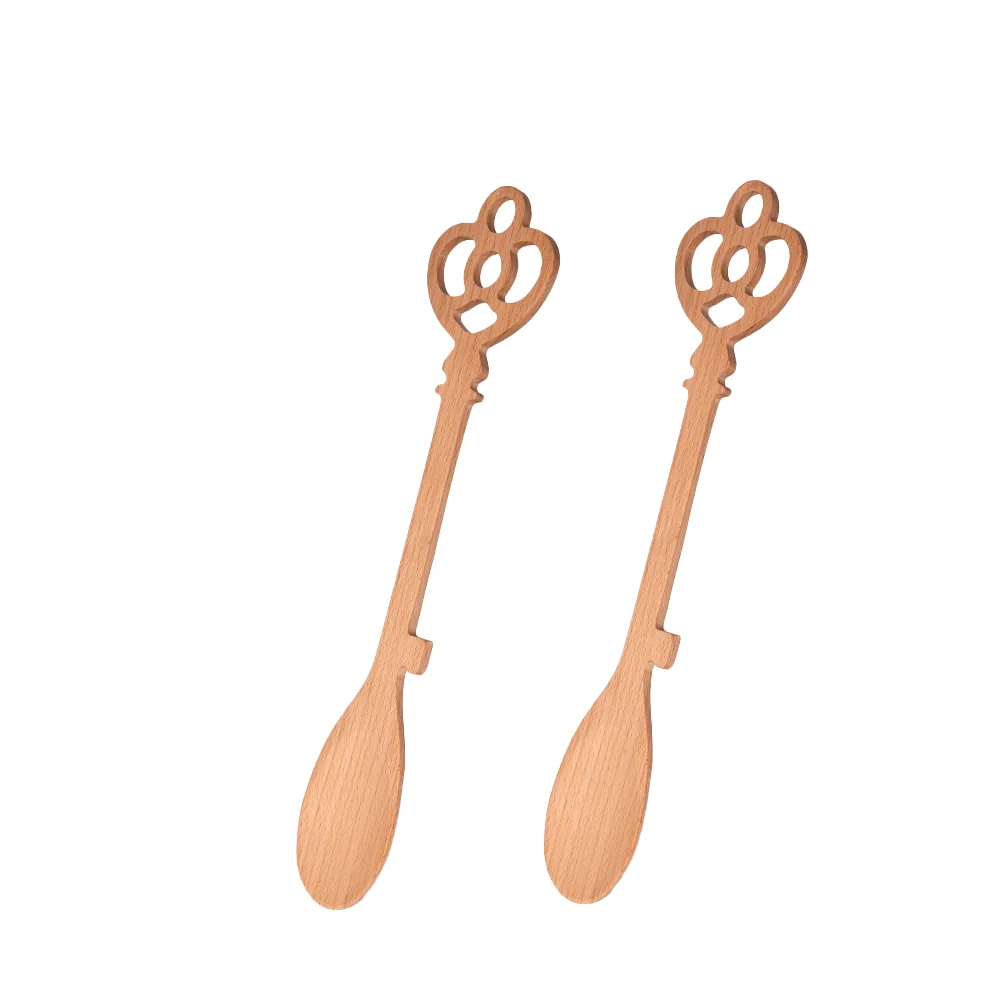 Cucharas de madera “llave castillo” (pack de 2) con Tratamiento Antidesgaste