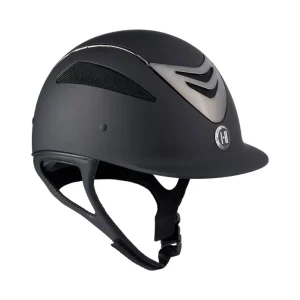 Defender Pro Matt Cromo Riding Helmet Black/Gray 2