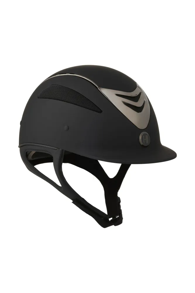 Defender Pro Matt Cromo Riding Helmet Black/Gray 2