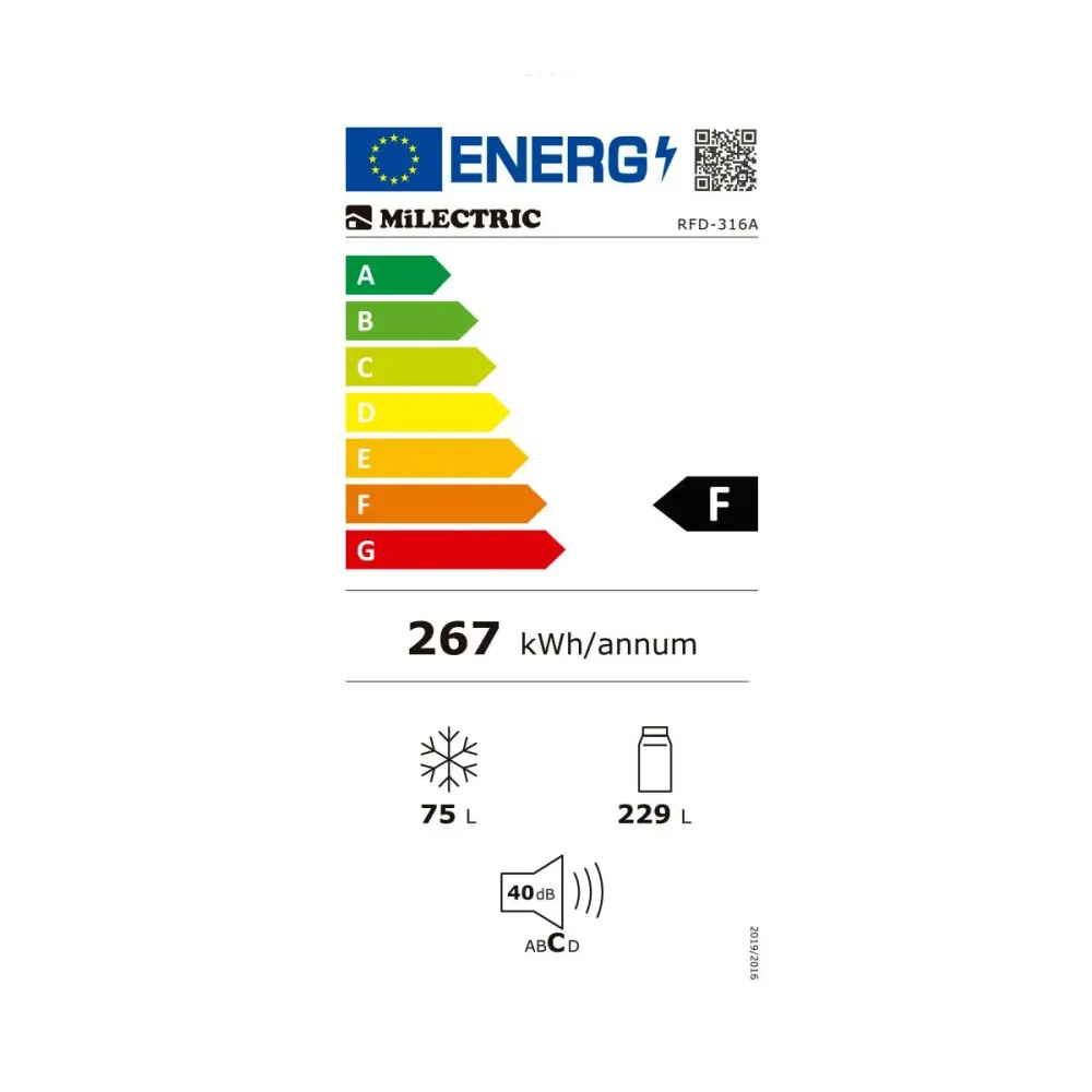 Frigorífico de 2 puertas Milectric RFD-316A cíclico Defrost 304L F inox 172 cm para Taller de Mantenimiento
